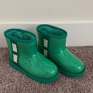 UGG Kids Green Warm Rain Boots